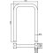 Guard hoop |  76 x 2,6 mm | without cross bar | for casting in concrete | total width: 750 mm | total height: 1150 mm | hot-dip galvanized